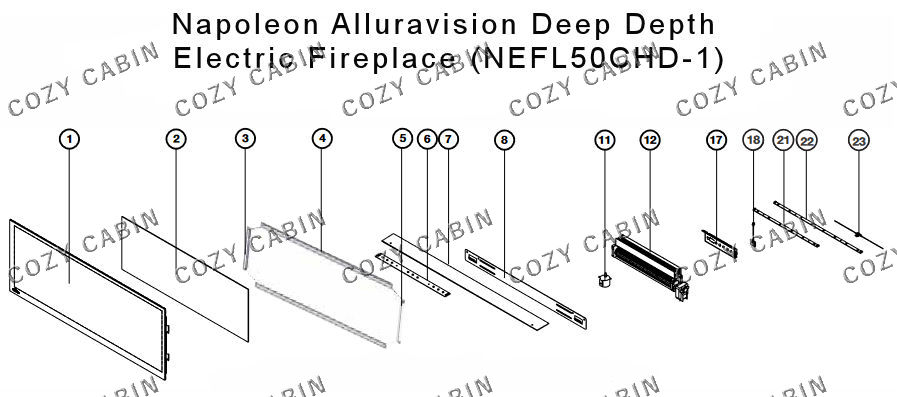 Alluravision Deep Depth Electric Fireplace (NEFL50CHD-1) #NEFL50CHD-1